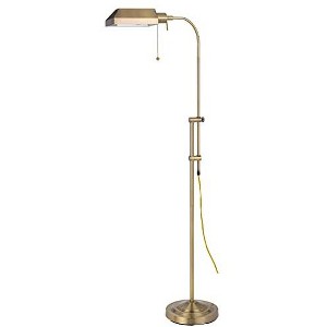 Cal Lighting 100W Pharmacy Floor Lamp W/Adjust Pole - Antique Bronze - 1 of 4