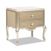 JTH LUXE Helena 25" 2-Drawer Storage Side Table, Natural Birch Brown & Soft Gold - 2 of 4