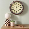 Unique Bargains Plastic Battery Powered Silent Roman Digital Wall Clock 12 Inches - 2 of 4