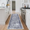 Washable Vintage Area Rug with Non-Slip Backing, Low Pile Soft Farmhouse Carpet for Living Room, Bedroom, Kids Playroom - 2 of 4