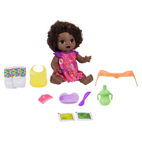 Baby Alive Happy Hungry Baby Black Curly Hair Target