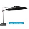Crestlive Products 11.5FT Round Patio Offset Cantilever Umbrella with Base Set Adjustable with 360°Rotation Pole Outdoor Umbrella - 2 of 4