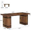 Tribesigns 63-Inch Executive Desk, Farmhouse Home Office Desk with Heavy Duty Base, Business Workstation Table for Home Office - 3 of 4