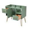 NicBex 35.3" Bathroom Storage Cabinet without Sink, Bathroom Vanity, 2 Drawers, 2 Open Shelves, and 1 Central Cabinet for Bathroom, Green - 2 of 4