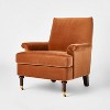 Mercer Rolled Upholstered Armchair with Casters - Threshold™ designed with Studio McGee - 2 of 4