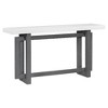 Lyngins Pine Veneer Console Table, Triple Rectangle Entryway Table with Thick Pine Wood Legs, Versatile Extra Long Sofa Table for Living Room, Office - 3 of 4