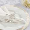 Saro Lifestyle Bejeweled Dragonfly Napkin Ring (Set of 4), Silver - 3 of 4