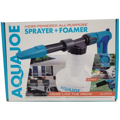Aqua Joe Blue and White Adjustable Foam Cannon Spray Gun