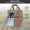 OPUX Wine Bag, 4,6 Bottle Cooler Insulated Tote Carrier Travel Picnic BYOB, Leakproof Padded Portable Party Christmas Gift - 2 of 4