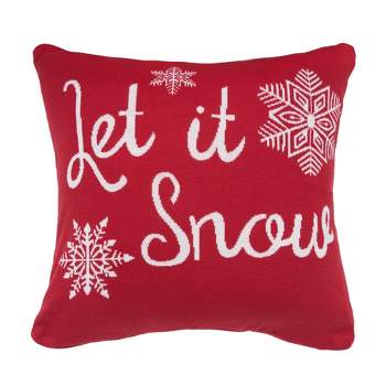 C&F Home Let it Snow In Red Pillow