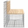 Patio Bench Gabion Design 40.6"x27.6"x25.6" Solid Wood Pine - 4 of 4