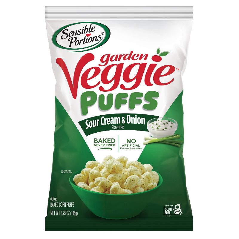 Sensible Portions Veggie Puffs Sour Cream &#38; Onion - 3.75oz, 1 of 9