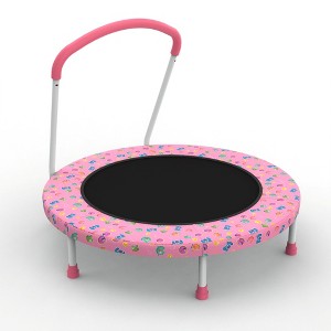 Dexmalle 36inch Pink Indoor Outdoor Trampoline with Handle Fun for Kids - 1 of 4