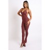 Slickblue Women's Cargo Pocket Halter Jumpsuit - Brick Red, Sleeveless One-Piece Outfit, Size S-L - 3 of 4