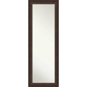 19" x 53" Non-Beveled Lara Bronze Wood on The Door Mirror - Amanti Art: Modern Rectangular, Wall or Door Mounted - 1 of 4