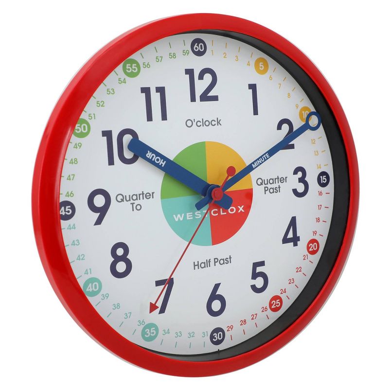 Analog 12&#34; Quartz Accurate Time Teacher with Quiet Sweep Movement Wall Clock - Westclox, 5 of 6