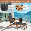 MOEPISY 39 Inch Acacia Wood Dining Square Bistro Table With 1.96 Inch Umbrella Hole - 4 of 4