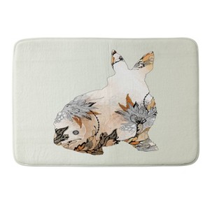 Deny Designs Iveta Abolina Little Rabbit Memory Foam Bath Rug: Machine Washable, Microfiber, 1'9"x2'10" Rectangle Bath Mat - 1 of 4