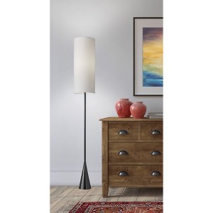 Bella Floor Lamp Black Nickel - Adesso: Modern Touch Sensor, ETL Listed, Polyester Shade - 1 of 4