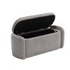 NicBex Modern 44.1" Storage Bench Corduroy Upholstered Accent Stool with Cushioned Top for Entryway and Living Room - 3 of 4