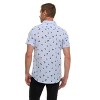 Canada Weather Gear Men’s Seersucker Short Sleeve Shirt with Allover Palm Print – Lightweight Button-Down Casual Shirt - 2 of 4