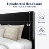 Allewie Platform Bed Frame with Fabric Upholstered Headboard and Wooden Slats Support, Fully Upholstered Mattress Foundation/No Box Spring Needed/Easy Assembly - 4 of 4