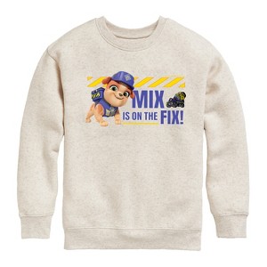 Boys' - Paw Patrol - Rubble & Crew Graphic Long Sleeve Fleece Sweatshirt - 1 of 4