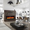 60"/152Cm Electric Fireplace, 220v/1800w Wall Mounted Electric Fire, 12 LED Colour Flame Effect, Remote and Touch Screen Control, 5-Level Brightness - 2 of 4
