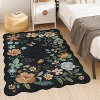Lahome Machine Washable Floral Plant Floor Mat-Natural Bio-Printed Soft Rug for Living Room, Bedroom, or Entryway - 4 of 4
