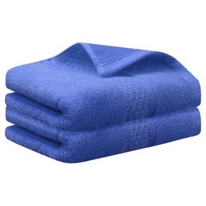Unique Bargains Bathroom Quick Drying Cotton Hand Towel 13" x 30" 2 Pcs - 1 of 4