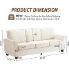 83 Inch Modern 3 Seater Sofa, Cozy & Comfy Mid-Century Modern Couch - 3 of 4