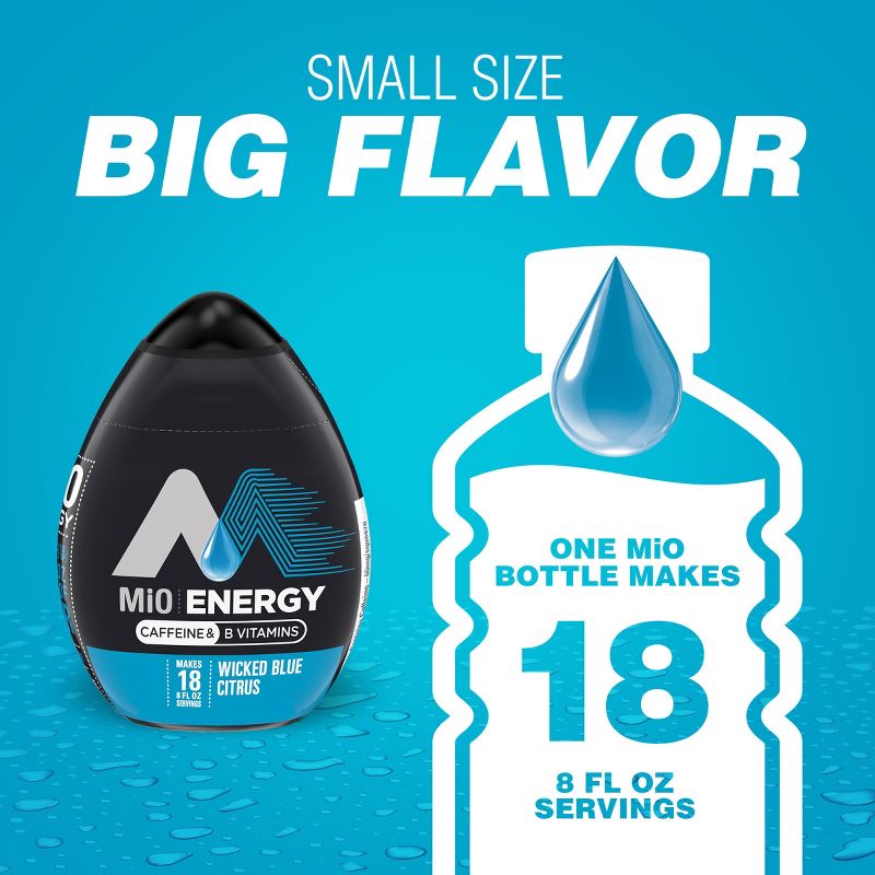 MiO Energy Wicked Blue Citrus Liquid Water Enhancer - 1.62 fl oz Bottle, 5 of 16
