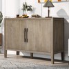 ORRD 47.2" Farmhouse Sideboard with Ash Veneer & Iron Handles - 2 of 4