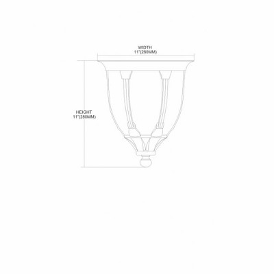 Glendale Regal Bronze Outdoor Flush Mount Light