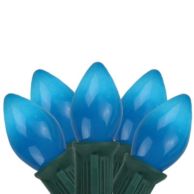 J. Hofert Co 25ct C7 Ceramic String Lights Blue - 24' Green Wire