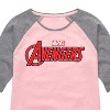 Girls' - Marvel - Avengers Logo Shirt Tail Raglan Graphic T-shirt - 2 of 4