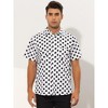 Lars Amadeus Men's Summer Polka Dots Short Sleeves Button Down Dress Shirts - 2 of 4