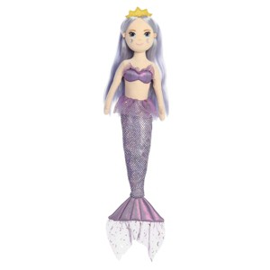Aurora Large Cheeky Too Sparkles Lavender Moon Sea Sparkles Enchanting Stuffed Doll Purple 18" - 1 of 4