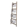 Cheung's Saffon Wood Storage Ladder  4 Basket Tiers - 3 of 4