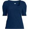 Lands' End Women's Puff Sleeve Mariner Square Neck Top - 3 of 3
