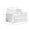CAVINAS 46" Modern Single Deep Seat Sofa Corduroy Upholstered Armchair 1 Seater Reading Chair With 1 Pillow for Bedroom - 3 of 4