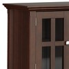 72" Solid Wood with Tempered Glass Wide TV Media Stand with Handcrafted Finish, Cord Management, and Tempered Glass Doors for Living Room - 4 of 4