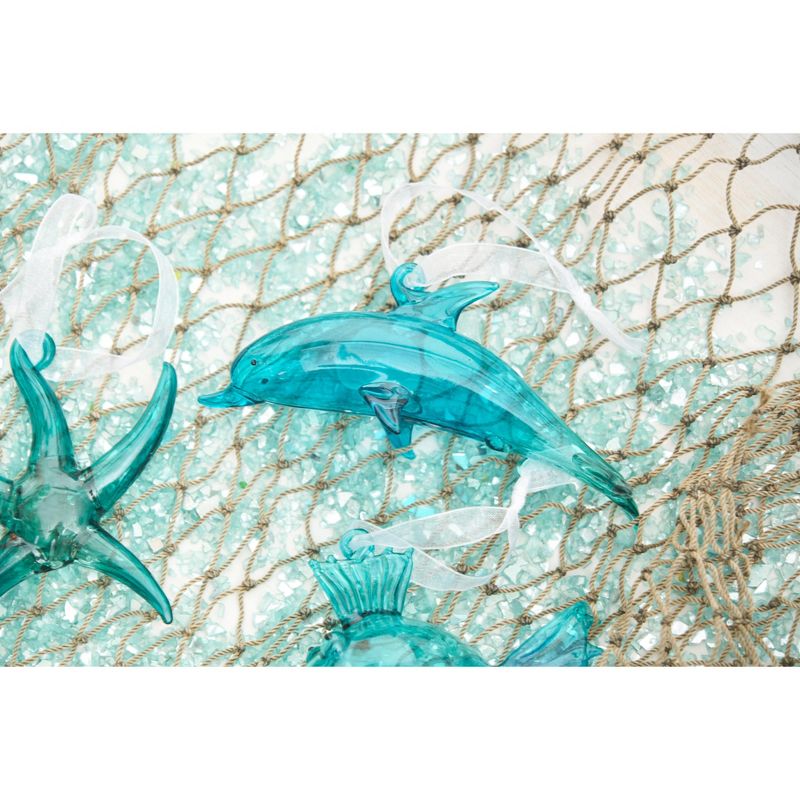 Beachcombers Glass Blue Sea Star Ornament, 2 of 3