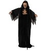 5 Ft. 10 3/4" Animated Standing Skeleton Reaper with Black Cloak Halloween Decoration - 2 of 2
