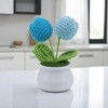 Unique Bargains Artificial Plants Hand-Knit Tulip DIY Yarn 1.97"x1.97"x5.51" 1 Pcs - 2 of 4