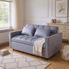 Sapphtopaz Corduroy Couch Sofa - Double Sleeper with Pull-Out Bed, 2 Pillows & Side Storage, Upholstered Furniture for Living Room, Bedroom & Guest - 3 of 4