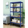 Costway 3PCS 72''Heavy Duty Steel 5 Level Garage Shelf Storage Adjustable Shelves Silver\Blue - image 3 of 4