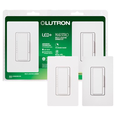 Lutron Maestro White 150 W 3-Way Dimmer Switch - Case of 1 - 1 each