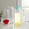 Bormioli Rocco Gelo Glass Jug with Handle & Spout - Set of 2, 41 Oz. Pitchers with Lined Grip - Dishwasher & Microwave Safe Drinkware - (White Lid) - 3 of 4