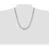 Black Bow Jewelry Men's 13mm Sterling Silver Solid Curb Chain Necklace - 3 of 4